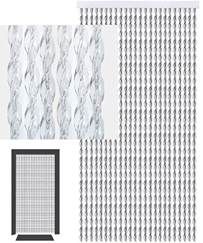 Defacto Türvorhang Fadenvorhang Balkontürvorhang Vorhang PVC - Christall 100% Made in Italy (Transparent, 90x200 cm) von DEFACTO