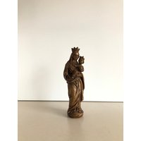 Maria Mit Jesus - Globus in Den Händen Stein Handgefertigt Signiert von DeGroteVerzamelaar