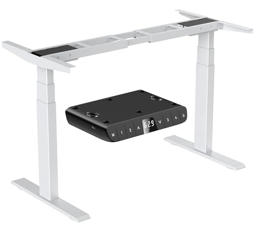 DeHong Höhenverstellbarer Schreibtisch Gestell mit 2 Motoren, 3-stufige Tischgestell höhenverstellbar elektrisch, Memory-Steuerung und Softstart/-Stop-Funktion, USB-Ladeanschluss Typ-A/Typ-C DeHong Höhenverstellbarer Schreibtisch Gestell mit 2 Motoren, 3-stufige Tischgestell höhenverstellbar elektrisch, Memory-Steuerung und Softstart/-Stop-Funktion, USB-Ladeanschluss Typ-A/Typ-C von DeHong