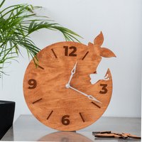 Schmetterling Wanduhr, Natur Tier Holzuhr, Moderne Uhr, Uhr Wandkunst, Wanduhr Groß, Unikat von DeKrasStore