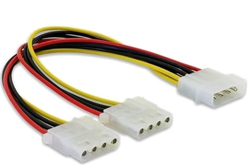 2x Delock Y- Kabel Stromversorgung > 2x 4pin Molex Verteiler von DeLOCK