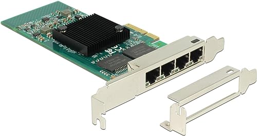 Adap Delock Compatible PCI Express x4 Card 4X RJ45 von DeLOCK