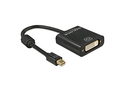 Adapter mini Displayport 1.2 Stecker an DVI Buchse, 4K Passiv, schwarz, 0,2m, Delock® [62605] von DeLOCK