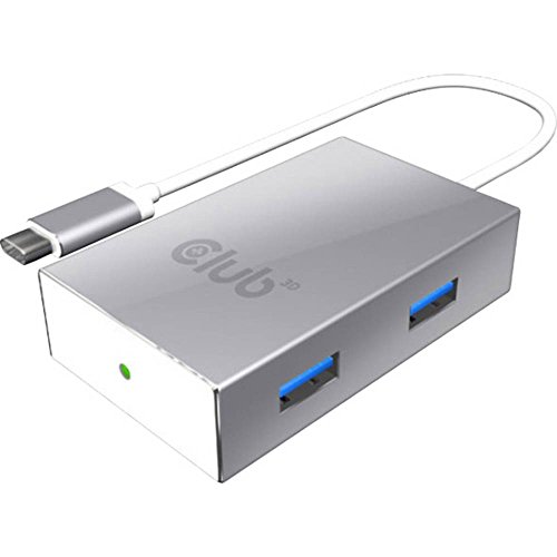 Club 3D USB 3.0 Typ C auf 4x USB Typ A Hub BC1.2 Schnell-Laden von DeLOCK