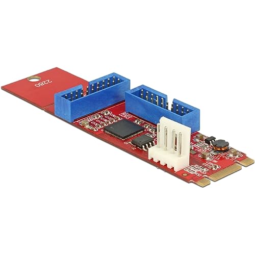 DELOCK Konverter M.2 Key B+M Stecker > 2 x USB 3.0 Pfostenstecker von DeLOCK
