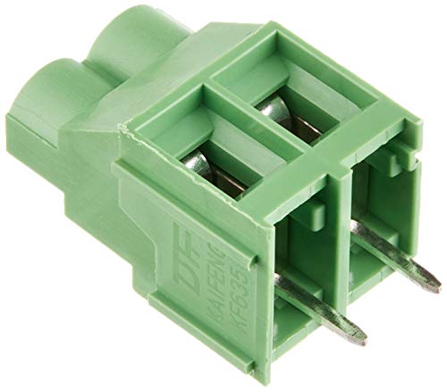 DeLOCK 10 Stück Klemmleiste für Platine Lötversion 2 polig 6,35mm Pitch vertikal von DeLOCK