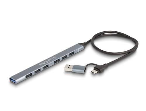 DeLOCK 64273 Schnittstellen-Hub USB 3.2 Gen 1 (3.1 Gen 1) Type-C 5000 Mbit/s Grau von DeLOCK
