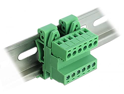 DeLOCK 66080 Klemmenblock 6-pin grün - Elektrischer Klemmenblock (32,5 mm, 42,5 mm, 32,2 mm, 320 V) von DeLOCK