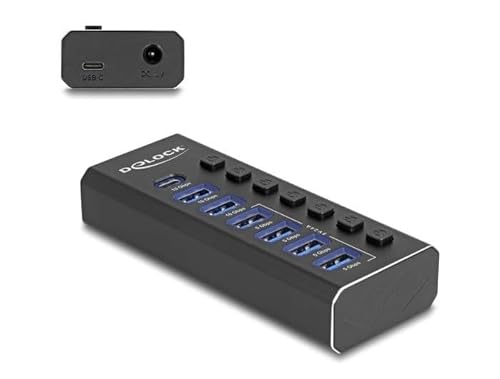 DeLOCK 7Port USB Hub mit 3 Ports 10 Gbps und 4 SchnellladeP von DeLOCK