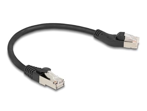 DeLOCK 80582 Netzwerkkabel schwarz 0,25m Cat6a S/FTP (S-STP) von DeLOCK