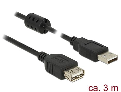 DeLOCK Verlängerungskabel USB 2.0 Typ-A Stecker an USB 2.0 Typ-A Buchse, schwarz, 3,0m, [84886] von DeLOCK