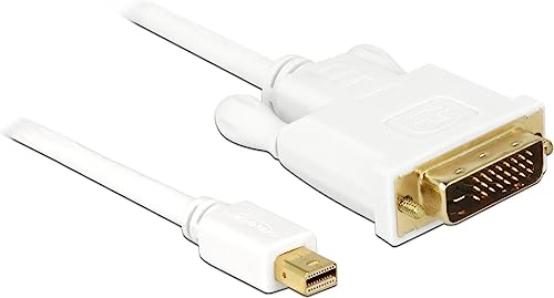 DeLock 83986 0.5m Mini DisplayPort DVI-D Weiß - Videokabel-Adapter (0,5 m, Mini DisplayPort, DVI-D, Männlich, Männlich, Gold) von DeLOCK