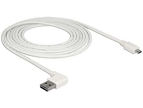 DeLOCK 85173 3 m USB A Micro B Männlich Männlich Weiß Kabel USB – Kabel USB (3 m, USB A, Micro B, 2.0, männlich/männlich, weiß) von DeLOCK