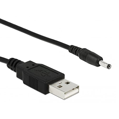 DeLock Kabel USB Power an DC 3,5 x 1,35mm Stecker, schwarz, 1,5m, [82377] von DeLOCK