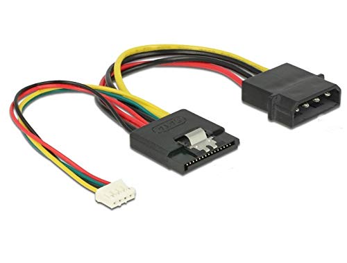 DeLock Stromkabel SATA 15Pin Bu > Molex 4Pin St + 4Pin Bu von DeLOCK