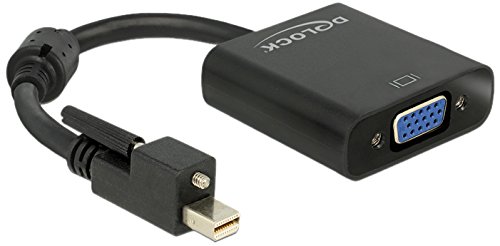 Delock 62641 Adapter Mini Displayport 1.2 Stecker mit Schraube zu VGA Buchse schwarz von DeLOCK