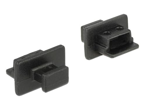 Delock 64011 Staubschutz für USB 2.0 Mini-B Buchse mit Griff 10 Stück Schwarz von DeLOCK