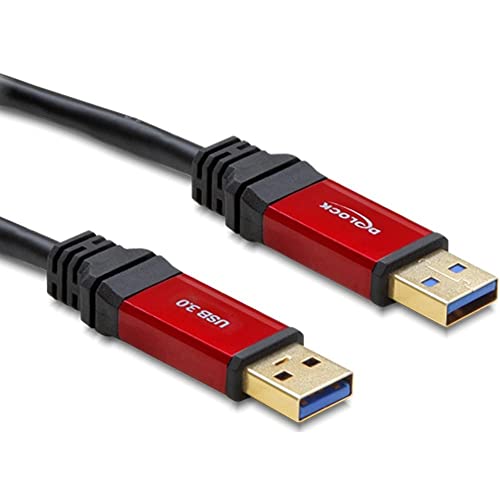 Delock 82747 Kabel 3.2 3.0 3.1 Gen1, USB-A Stecker 5.00m Rot, Schwa, Rot, Schwarz von DeLOCK