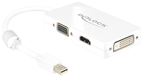 Delock Adapterkabel mini DisplayPort 1.1 Stecker > 1 x VGA + 1 x HDMI + 1 x DVI 24+1 weiß von DeLOCK