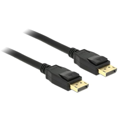 Delock DisplayPort Anschlusskabel 5.00m 83808 vergoldete Steckkontakte Schwarz [1x DisplayPort Steck von DeLOCK