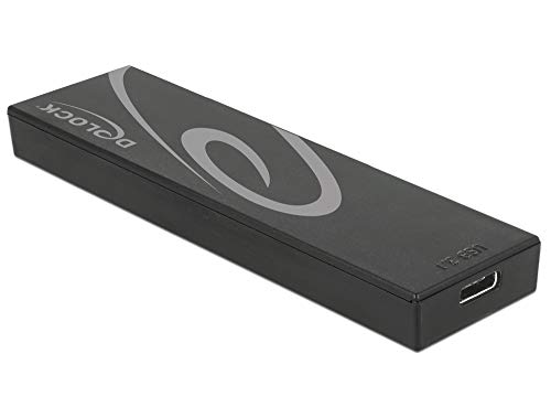 Delock Externes Gehäuse M.2 SSD 42/60/80 mm > SuperSpeed USB 10 Gbps (USB 3.1 Gen 2) USB Type-C Buchse werkzeugfrei von DeLOCK