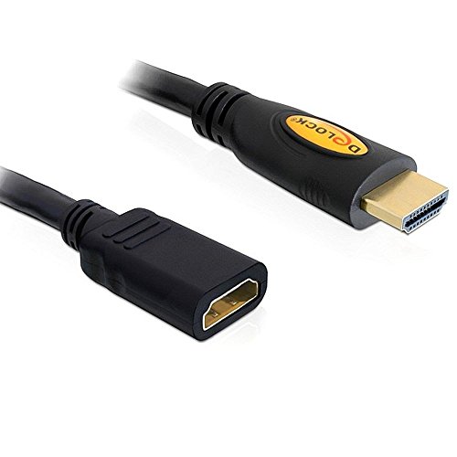 Delock High Speed HDMI-Kabel mit Ethernet Verlängerung (A-Stecker/Buchse, 1m) von DeLOCK
