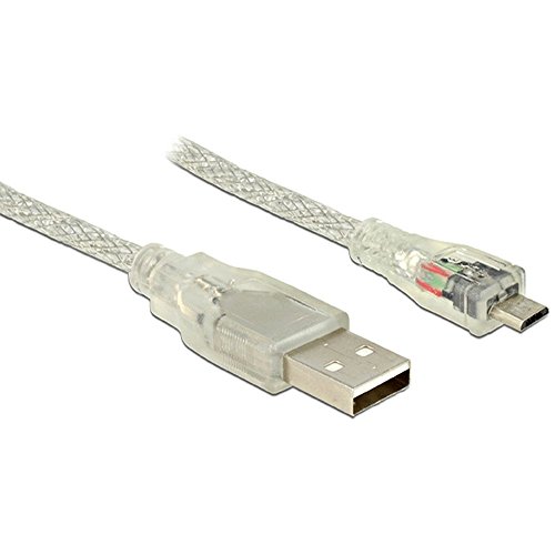 Delock Kabel USB 2.0 Typ-A Stecker > USB 2.0 Micro-B Stecker 2 m transparent Delock Kabel USB 2.0 Typ-A Stecker > USB 2.0 Micro-B Stecker 2 m transparent von DeLOCK