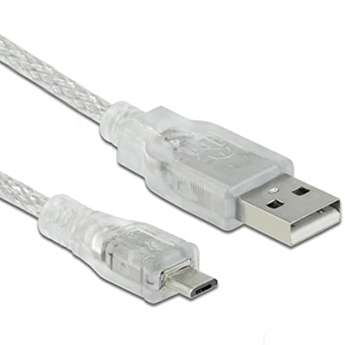 Delock Kabel USB 2.0 Typ-A Stecker > USB 2.0 Micro-B Stecker 3 m transparent von DeLOCK