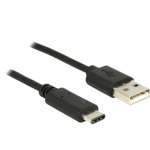 Delock Kabel USB Type-C 2.0 Stecker > USB 2.0 A Stecker 1, 0 m Schwarz von DeLOCK