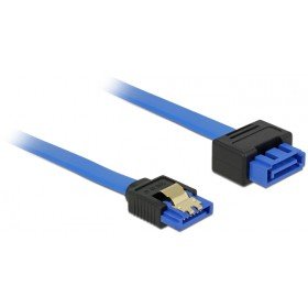 Delock SATA 6 Gb/s Verlängerungskabel 100cm blau mit Goldclips 84975 von DeLOCK