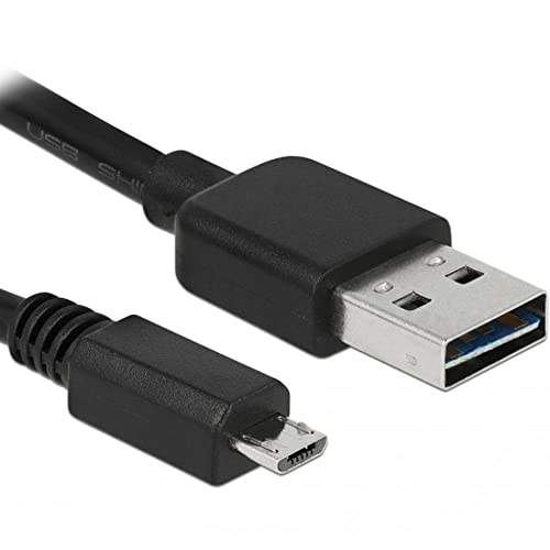 Delock USB-Kabel USB 2.0 USB-A Stecker, USB-Micro-B Stecker 5.00m Schwarz beidseitig verwendbarer St von DeLOCK