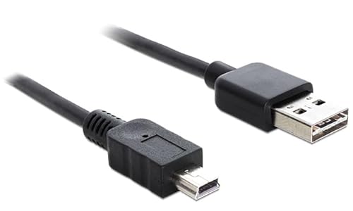 Delock USB-Kabel USB 2.0 USB-A Stecker, USB-Mini-B Stecker 5.00m Schwarz beidseitig verwendbarer Ste von DeLOCK