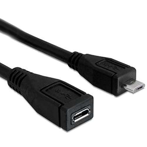 Delock USB Verlängerungskabel micro-B Stecker an micro-B Buchse, 0,5 m von DeLOCK