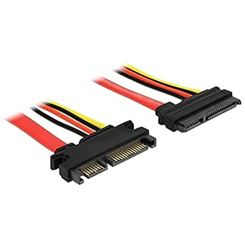 Delock Verlängerungskabel SATA 6 GB/S 22 Pin Stecker > SATA 22 Pin Buchse (5 V + 12 V) 10 cm von DeLOCK