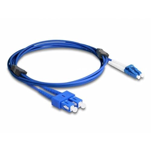LWL Kabel mit Metallarmierung LC Duplex zu SC Duplex Singlemode OS2 2 m von DeLOCK