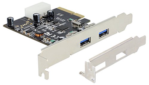 PCIe x2 SuperSpeed USB 10 Gbps (USB 3.1 Gen 2) mit 2 x Typ A Buchse inkl. Low Profile Blende ASmedia Delock von DeLOCK