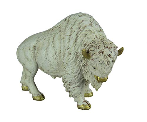 De Leon Collections White Buffalo Statue Figurine 8.8 X 3.9 X 6.6 von De Leon Collections