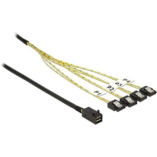 DELOCK SAS SFF-8643 > 4X SATA 1,0m Compatible von DeLOCK