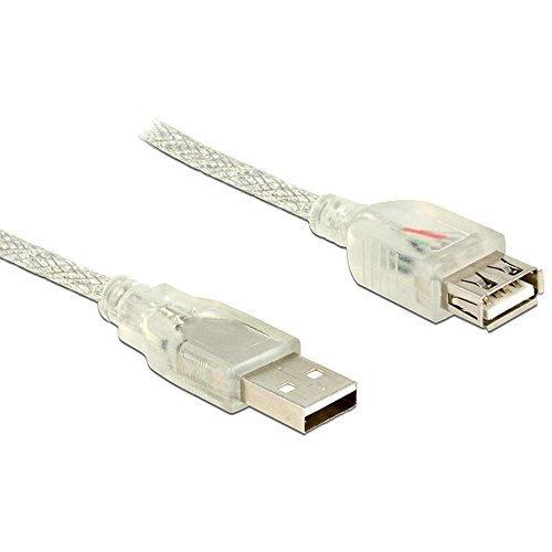 Delock Verlängerungskabel USB 2.0 Typ-A Stecker > USB 2.0 Typ-A Buchse 5 m transparent von DeLOCK