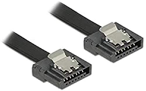DeLock Kabel SATA Flexi 6 Gb/s 50cm schwarz Metall von DeLOCK