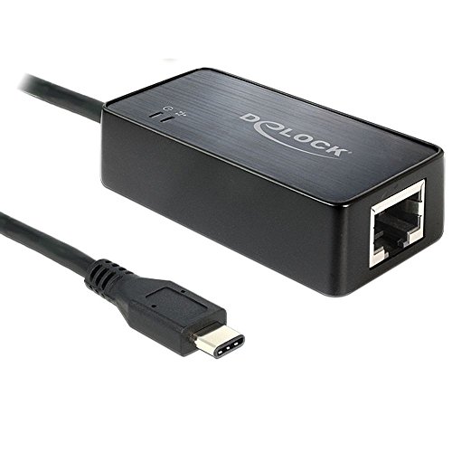 Delock 62642 Adapter USB 3.1 SuperSpeed Type-C Stecker an Gigabit LAN 10/100/1000 Mb/s von DeLOCK