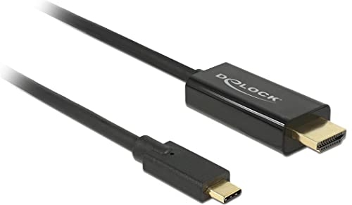 DeLock Kabel USB Type-C Stecker > HDMI Stecker (DP Alt Mode) 4K 60 Hz 3 m Schwarz von DeLOCK