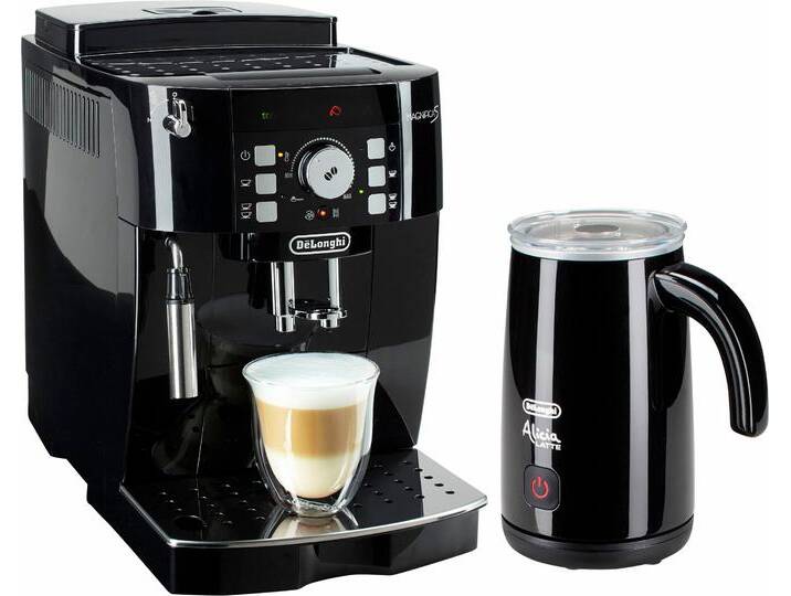 DE'LONGHI Kaffeevollautomat Magnifica S ECAM 21.118.B , schwarz, B:23,8cm H:35,1cm T:43cm, Kaffeevollautomaten, inkl. Milchaufschäumer im Wert von UVP 89,99 von DeLonghi
