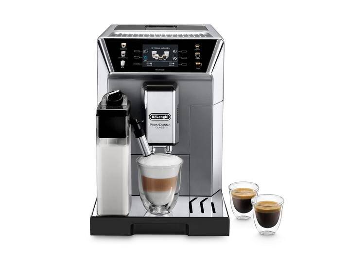 DE'LONGHI Kaffeevollautomat PrimaDonna Class ECAM550.65.SB - Perfekter Milchschaum + Gratis Kaffee , silber, B:26cm H:36,1cm T:46,9cm, Kaffeevollautomaten, 13 Rezepte, 5 Kaffeestärken & individuelle Mein Kaffee Funktion, Topseller von DeLonghi