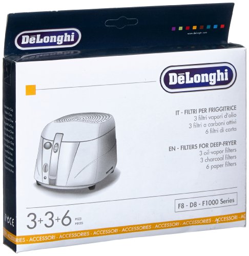 De'Longhi Filterset für Fritteusen der Serie F8-F1000, schwarz/weiß De'Longhi Filterset für Fritteusen der Serie F8-F1000, schwarz/weiß von De'Longhi