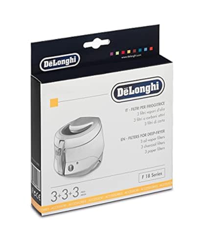 DeLonghi FIL.F18 Filterset für Fritteusen (Modelle: F18233, F18316, F18436), schwarz/weiß von De'Longhi