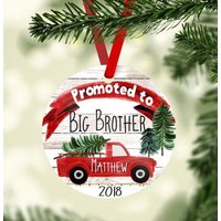 Bruder, Christbaumschmuck, Großer Weihnachten Ornament, Personalisierter Weihnachtsschmuck, Bruder von DeMarieDesigns