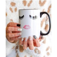 Wimpern Becher, Geschenk, Lippen Und Brautparty, Brautjungfer Geschenk Für Sie, Makeup Pinsel Tasse, Kaffeebecher, Becher Wimpern Becher, Geschenk, Lippen Und Brautparty, Brautjungfer Geschenk Für Sie, Makeup Pinsel Tasse, Kaffeebecher, Becher von DeMarieDesigns