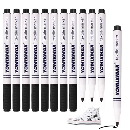 12 Stück Textilstifte Waschmaschinenfest Schwarz , Acrylstifte Waschmaschinenfest, 2-3mm Textilfarben für T-Shirts, Stofftaschen und Bastelprojekte Ungiftige Textilmalstifte für Kinder und Erwachsene 12 Stück Textilstifte Waschmaschinenfest Schwarz , Acrylstifte Waschmaschinenfest, 2-3mm Textilfarben für T-Shirts, Stofftaschen und Bastelprojekte Ungiftige Textilmalstifte für Kinder und Erwachsene von DePro