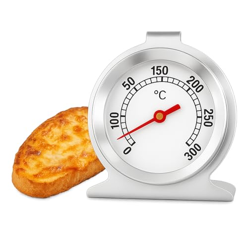 Backofenthermometer, Ofenthermometer Edelstahl mit großem Zifferblatt für Backen, Pizza, Brot – Ofenthermometer Kochen Innen Küchenthermometer für Backöfen, Bäckereien von DePro